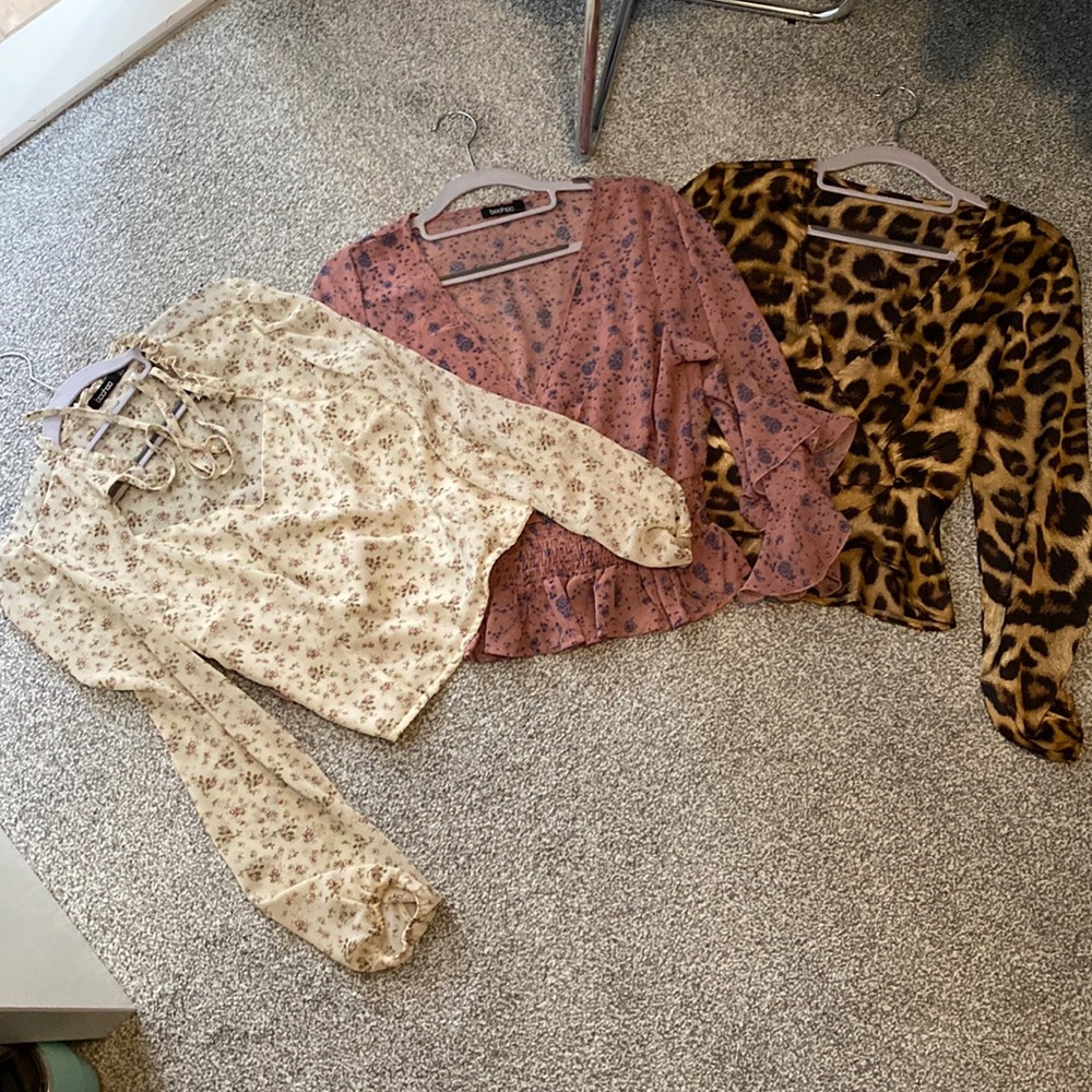 Various peplum tops